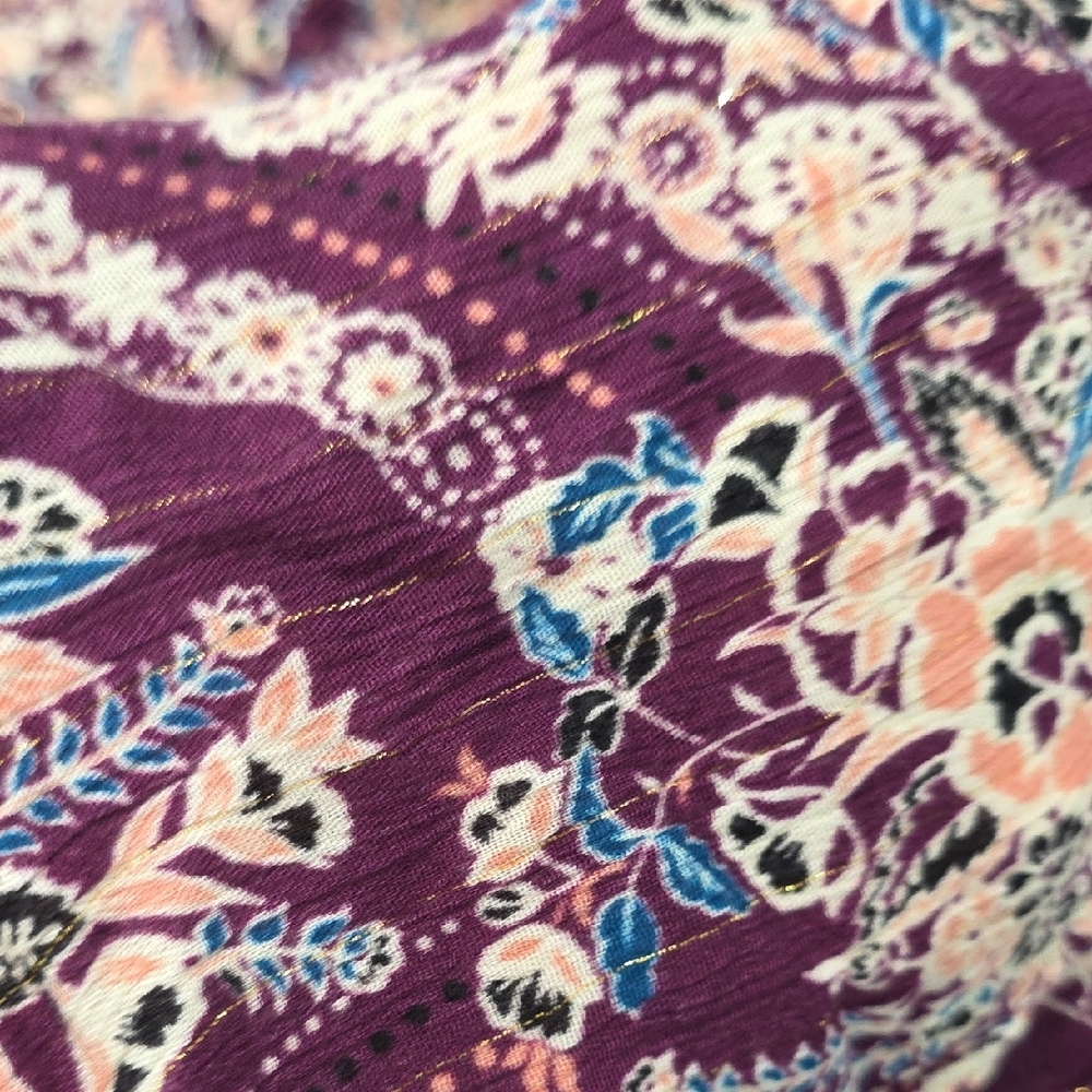 torrid Purple Floral Print Top - Picture 4 of 5